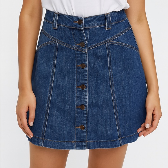Love & Legend Dresses & Skirts - Love & Legend Denim Skirt Size 12 Blue Button